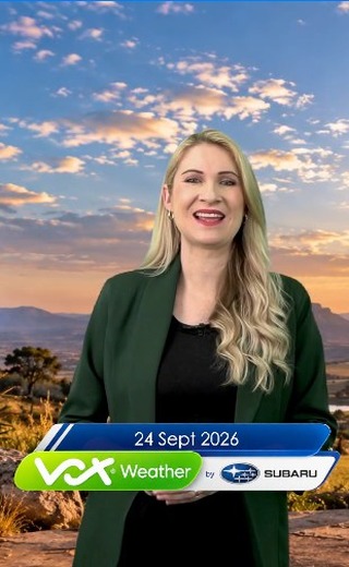 Instagram post by @voxweathergirls for Subaru of America. Caption reads: 24 September 2026 | Vox Weather Forecast brought....