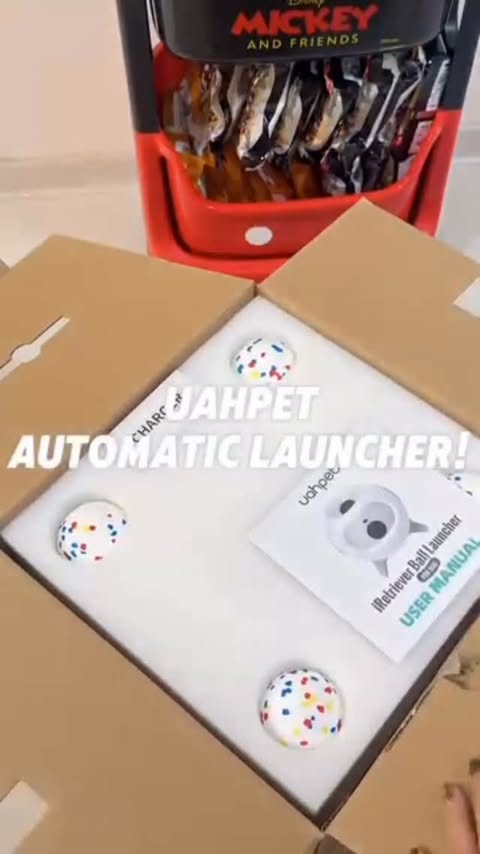 Instagram post by @pinarzisanduzyol for Uahpet. Caption reads: This amazing ball launcher is from....