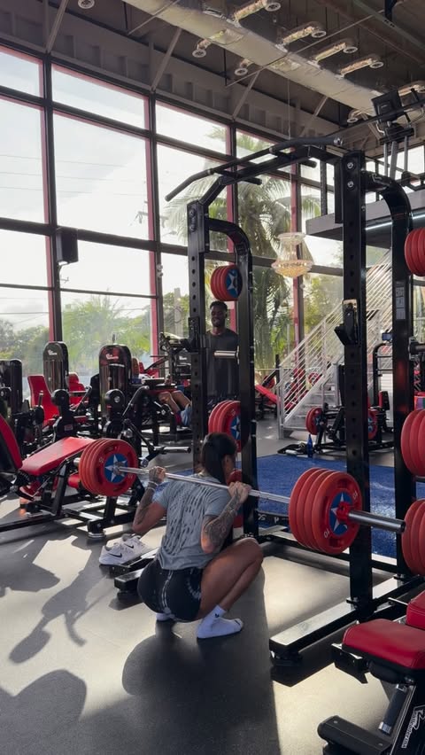 Instagram post by @bakharnabieva for Gymreapers. Caption reads: @gymreapers in my natural habitat.