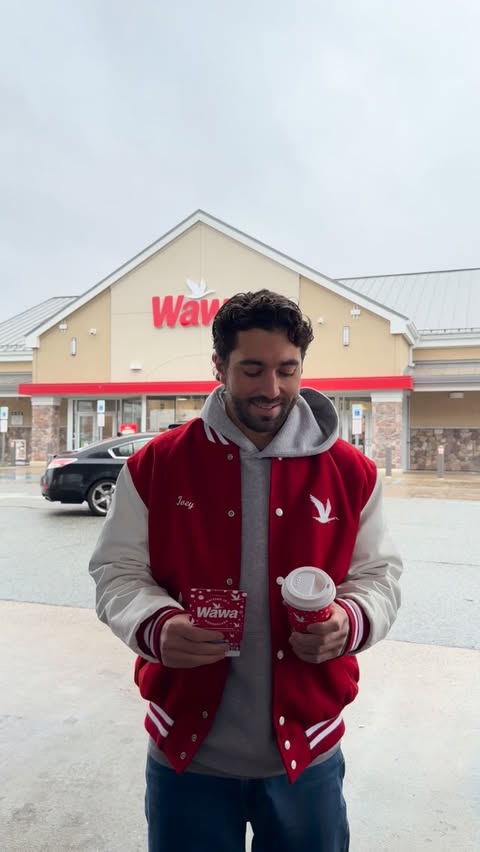 Instagram post by @joeygraziadei for Wawa. Caption reads: #ad Wawa always has my back, especially during the....