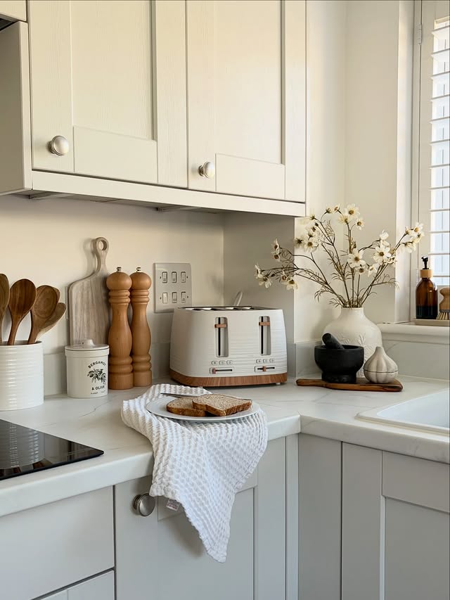 Instagram post by @our_neutral_home_at_number_one for Morphy Richards. Caption reads: If in doubt, just post it anyway ✨ A moment for....