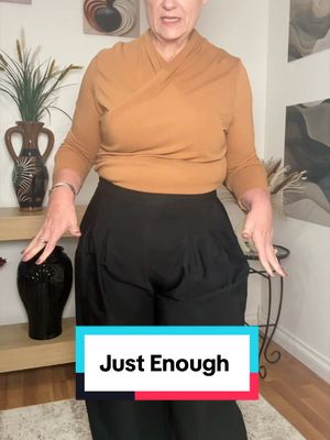 TikTok post by @diary.of.a.round.lady for WIHOLL FASHION. Caption reads: [...] pants have such a wearable shape. @WIHOLL....