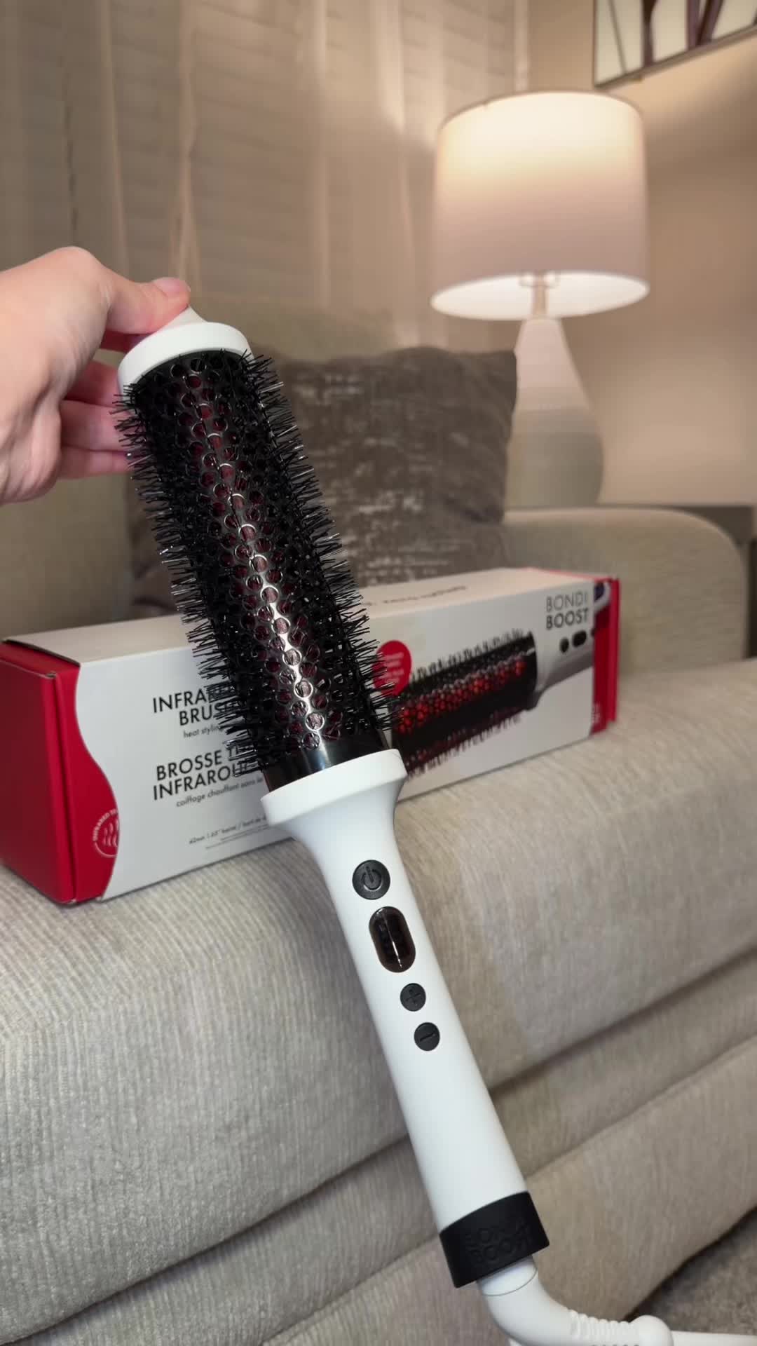 TikTok post by @psychicizzy for BondiBoost. Caption reads: [...] brush with the extended long barrel....