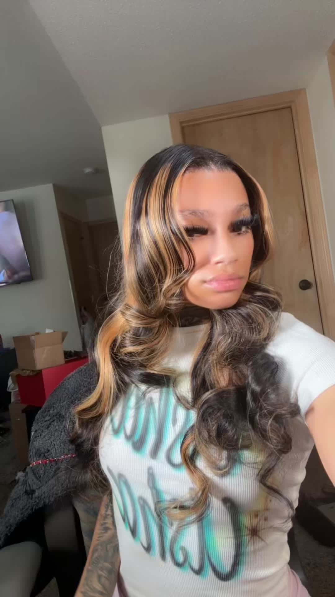 TikTok post by @whtshappenteetee for Quandian Hair. Caption reads: [...] when I walk in with his wig from....