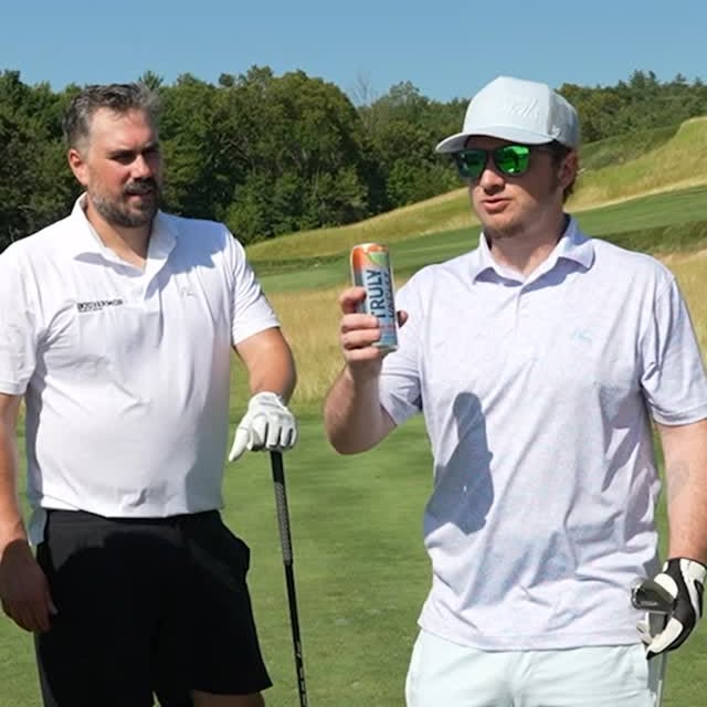Instagram post by @pftcommenter for Truly Hard Seltzer. Caption reads: Its another #UnrulyBoySummer closest to the pin....