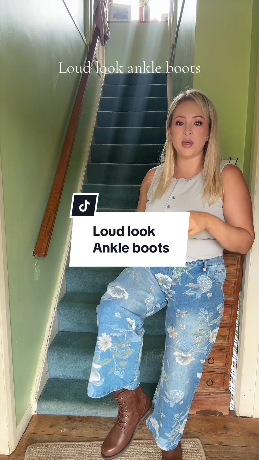 TikTok post by @charlottescrunchymama for Loud Look. Caption reads: [...] can be worn with your jeans or skirts....