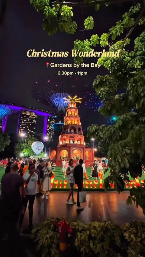 Instagram post by @micnienie for VisitSingapore. Caption reads: Gentle reminder: check performance times before....