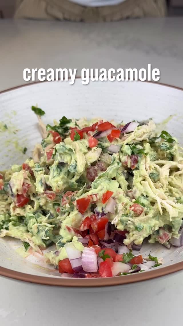 Instagram post by @raziyyz for Simple Mills. Caption reads: Easy, Healthy Guacamole Chicken Salad that’s....