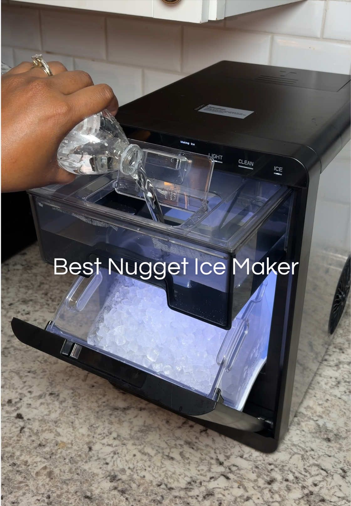 TikTok post by @itstheliyah for Euhomy. Caption reads: [...] icemaker I’ve always wanted 🥹😍🙌🏾 @EUHOMY....