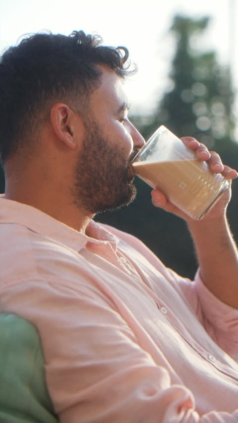 Instagram post by @mehdi_tastediscovery for Nespresso. Caption reads: [...] and unforgettable summer moments ☀️....