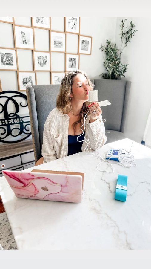 Instagram post by @bridgetjbeck for Dermadry. Caption reads: [...] back one treatment at a time thanks to....