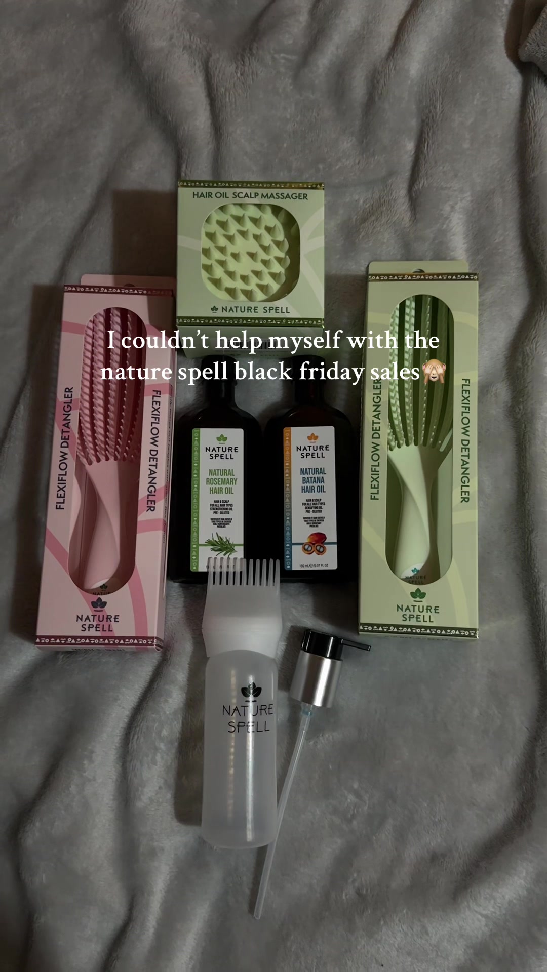 TikTok post by @maisystoness for Nature Spell. Caption reads: Too good to miss🙈 @Nature Spell #blackfriday....