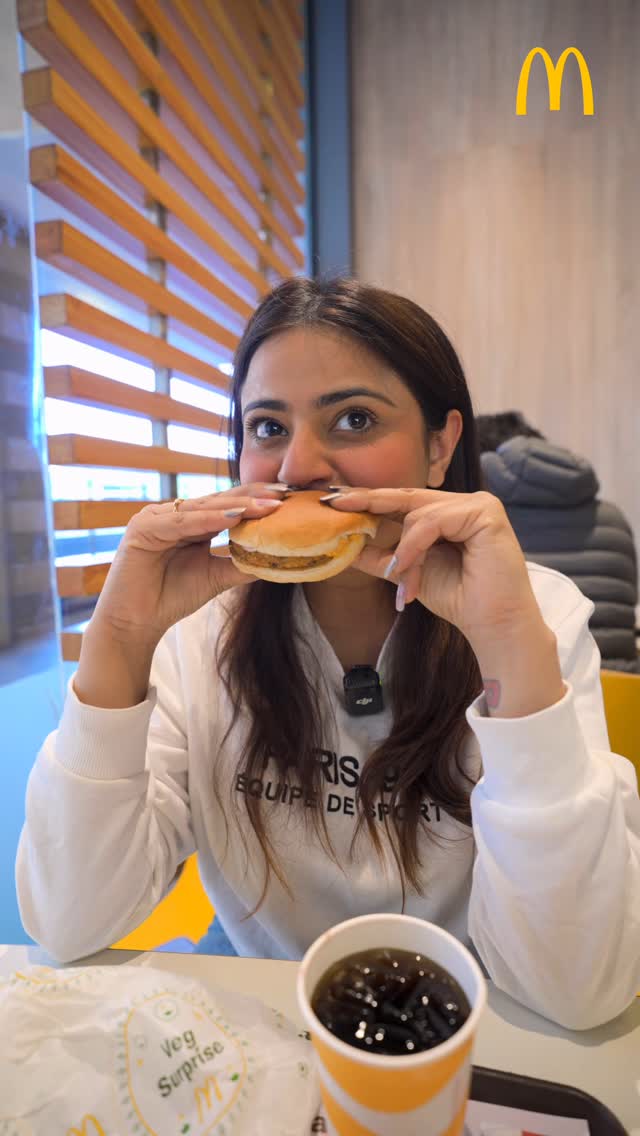 Instagram post by @inishutiwari for McDonald's India. Caption reads: Double the burgers, double the joy! This Republic....