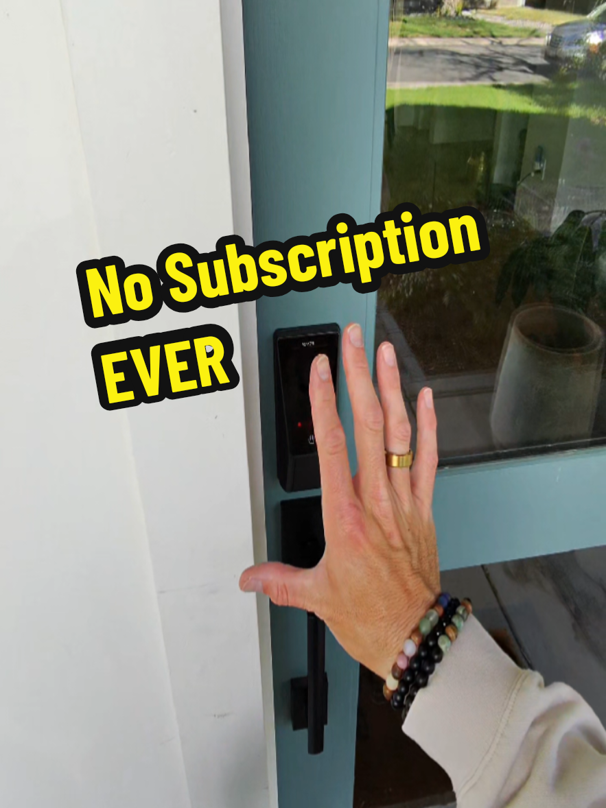TikTok post by @theghousefam for Wyze. Caption reads: [...] to @rocscyn2016 No Subscription EVER!....