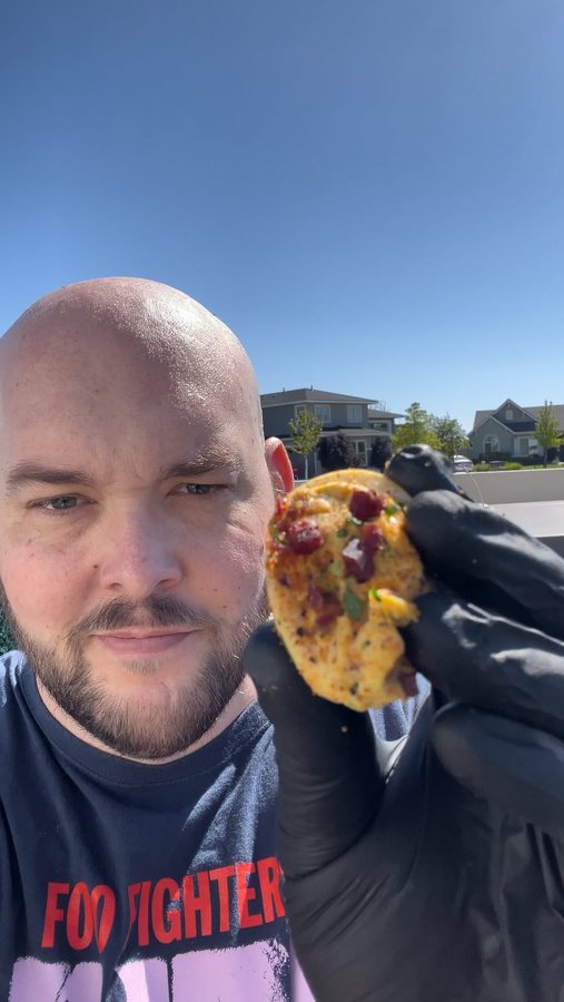 Instagram post by @_howlowcanyouslow for Old Trapper Beef Jerky. Caption reads: Having people over, this Memorial Day weekend? You....