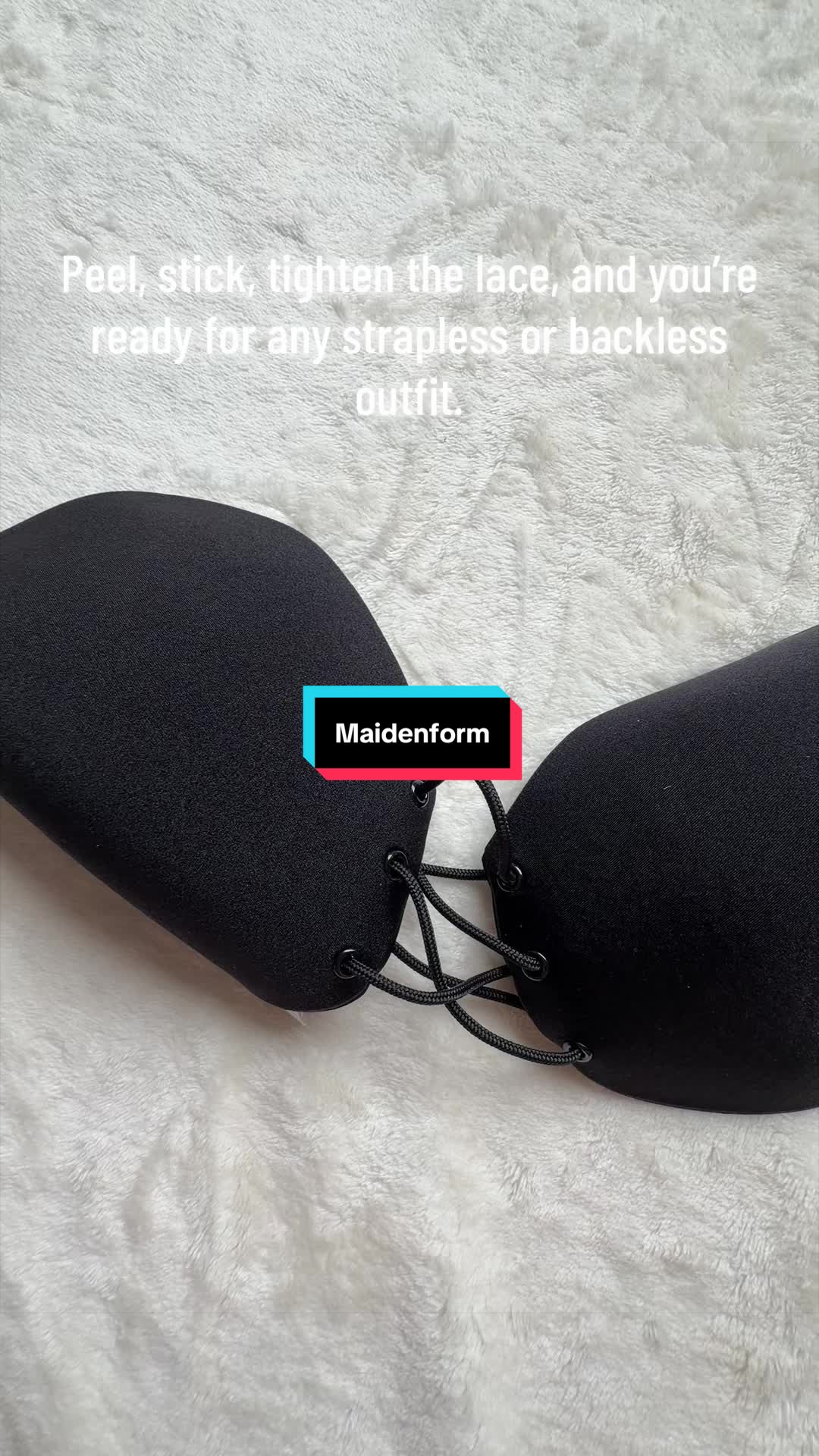 TikTok post by @pandeyprii for Maidenform. Caption reads: #madeformebymaidenform #maidenform #stickybra....