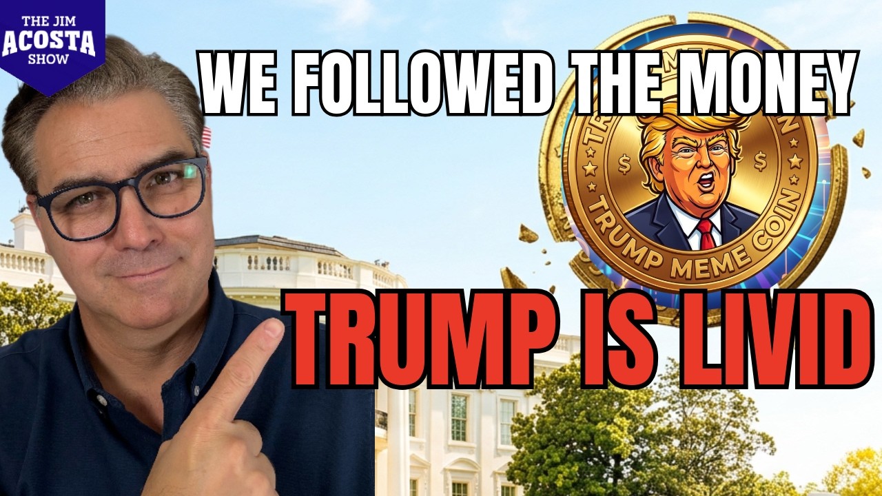 YouTube post by @jimacosta for Incogni. Caption reads: A Million People Gave Trump Their Money. Norm....