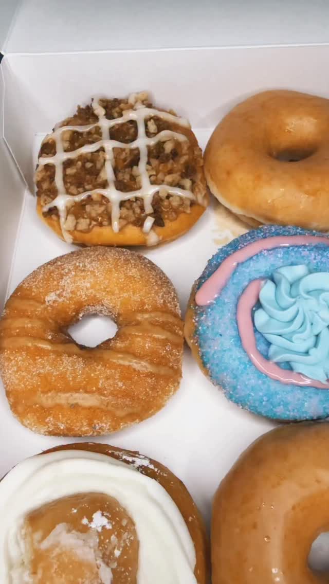 Instagram post by @markie_devo for Krispy Kreme. Caption reads: Krispy Kreme Fall Fair Collection🎡

📍Now at....