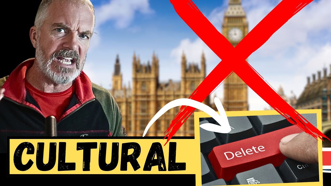 YouTube post by @FastJetPerformance for Acast. Caption reads: The Cultural Deletion of Britain – What NO ONE....