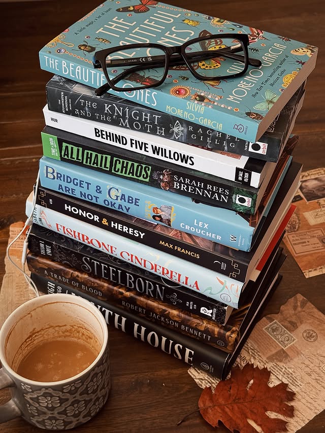 Instagram post by @journeybetweenpages for Del Rey Books. Caption reads: Q: how was your august reading? how many did you....