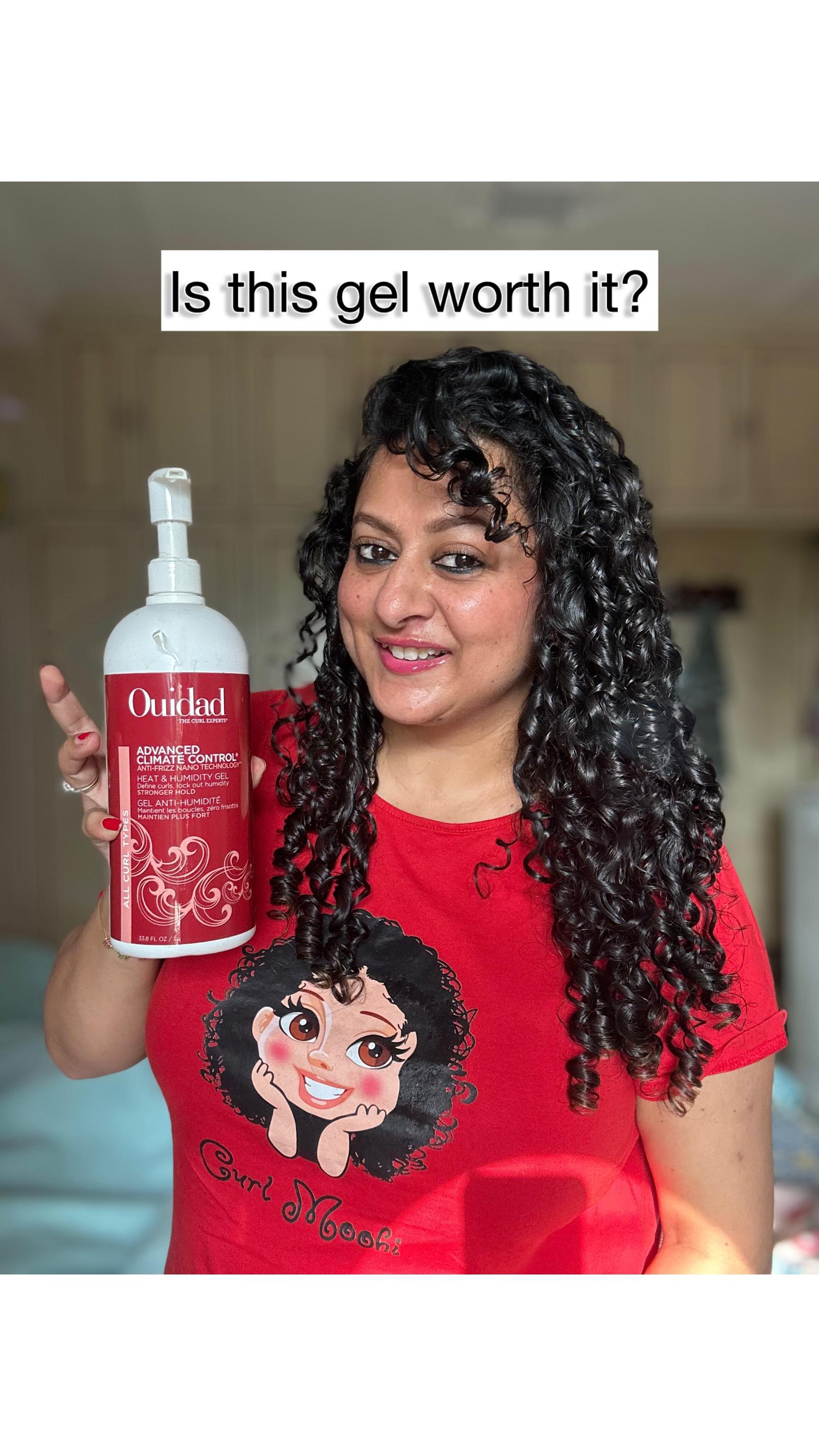 Instagram post by @jenny_thecurlymom for Ouidad. Caption reads: My hair type- Fine density, 2C/3A curls
@ouidad....