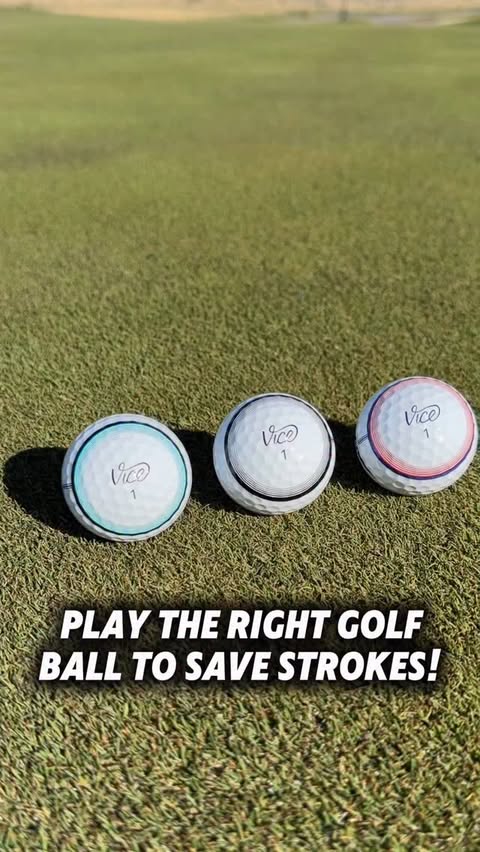 Instagram post by @michaelcaan for VICE GOLF. Caption reads: These tracer balls from @vicegolf make lining up....