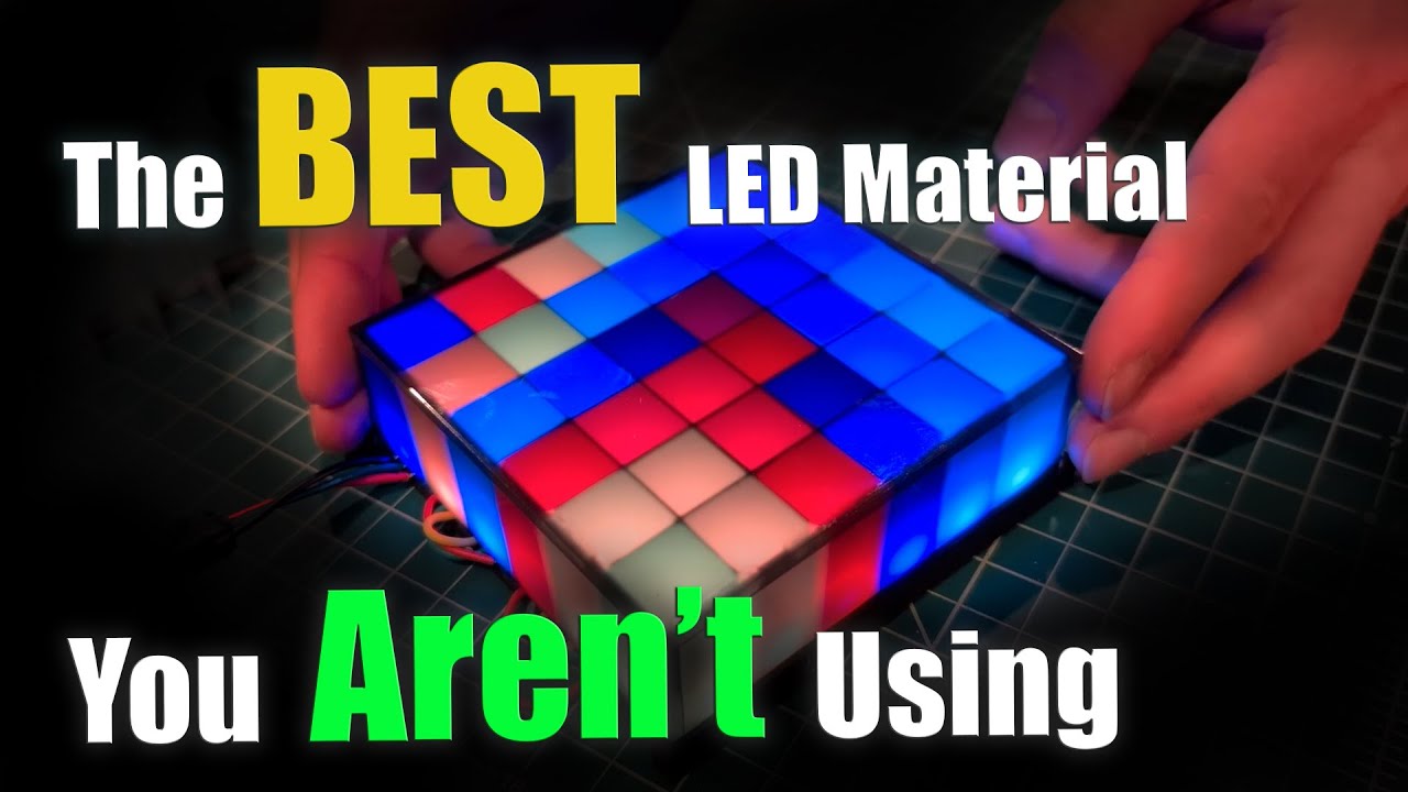 YouTube post by @Geeksmithing for Glowforge. Caption reads: Prototyping LED Pixel Lanterns for a Light Parade.