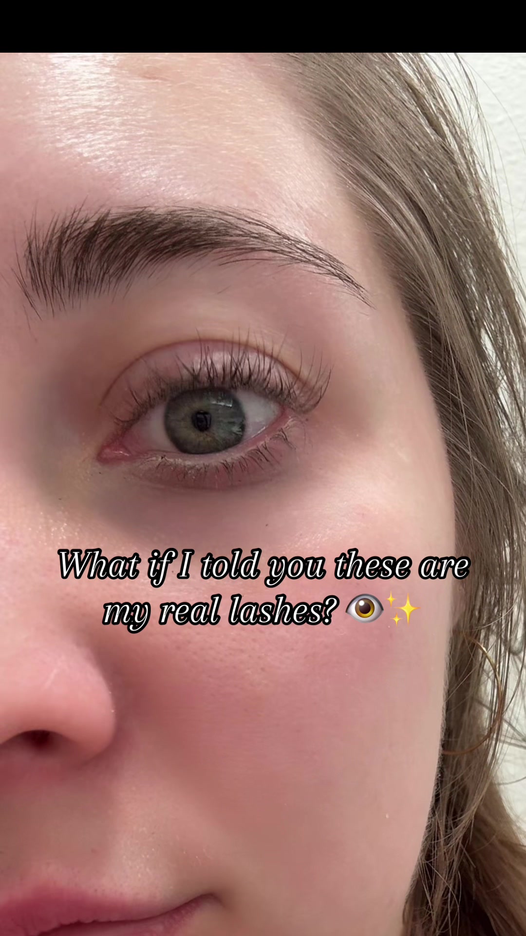 TikTok post by @lilbethers for Babe Original. Caption reads: [...] #LashGrowthJourney @Babe Original ....