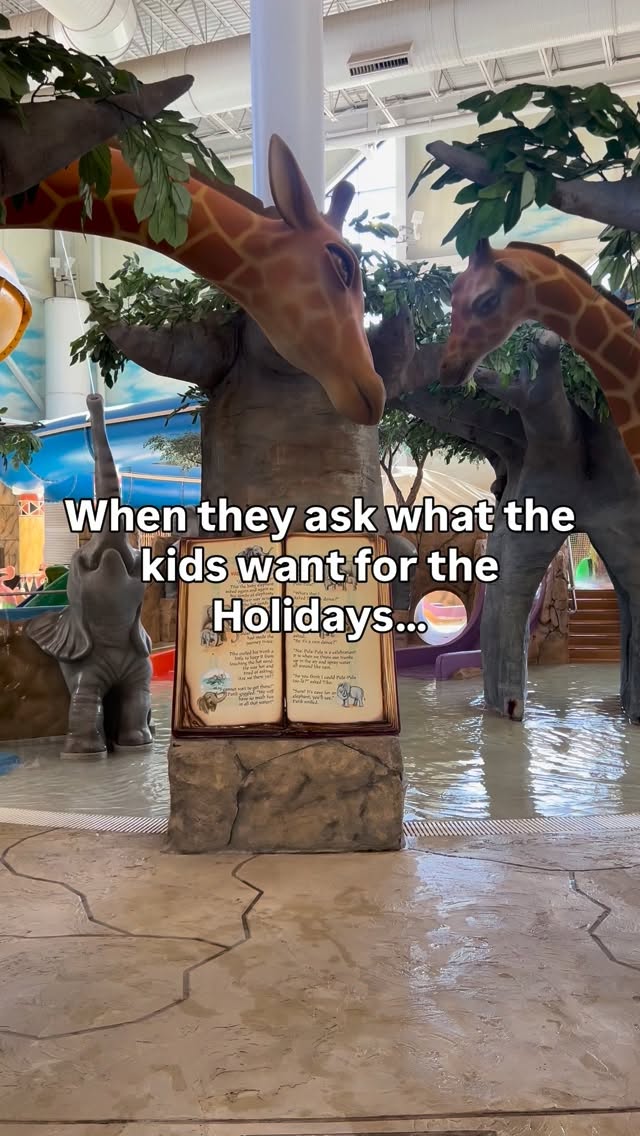 Instagram post by @mnbucketlistmom for Kalahari Resorts. Caption reads: Give the gift of Kalahari this holiday season with....