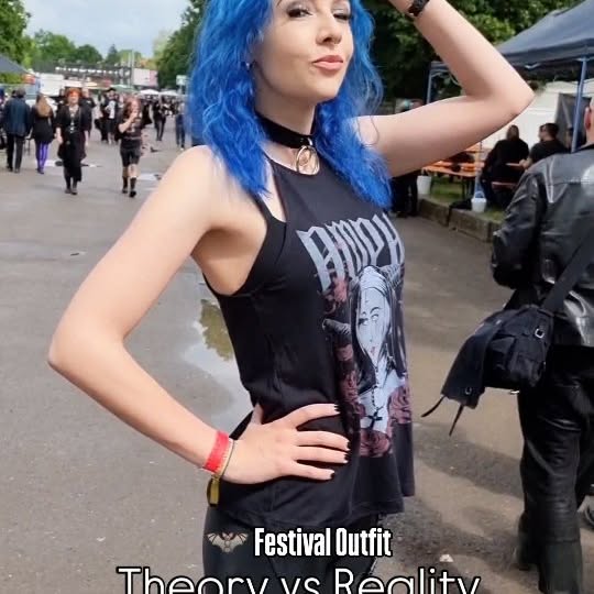 Instagram post by @celene.nox for Demonia Shoes. Caption reads: Can't wait to go back to @wgt_leipzig this year!....