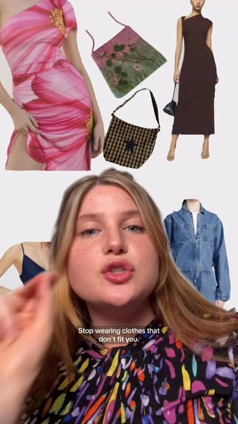 Instagram post by @amelia.g.milne for Poshmark. Caption reads: [...] weight gain? Get clothes in your size.....