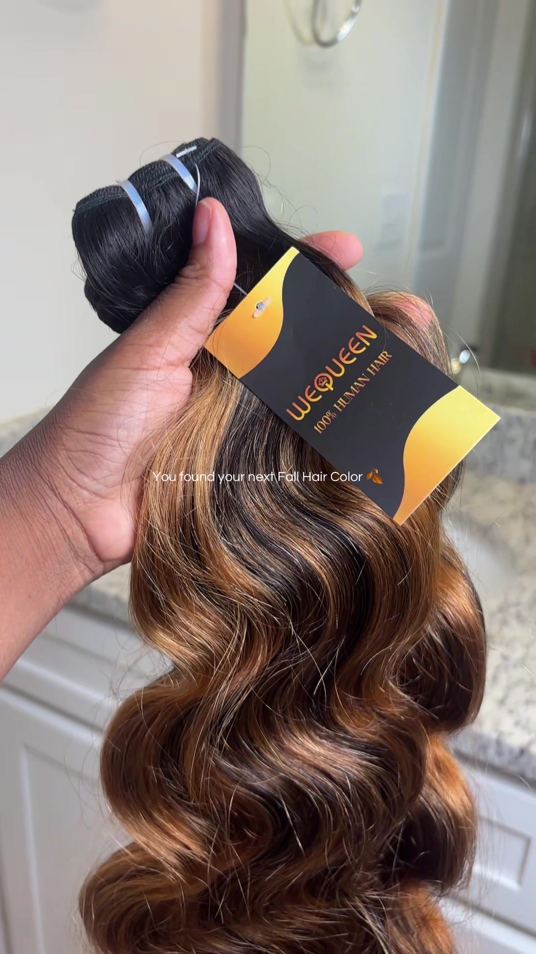 TikTok post by @nativeegal for Wequeen. Caption reads: [...] 😍🍁🍂 Fb30 Highlight bundles from @Wequeen....