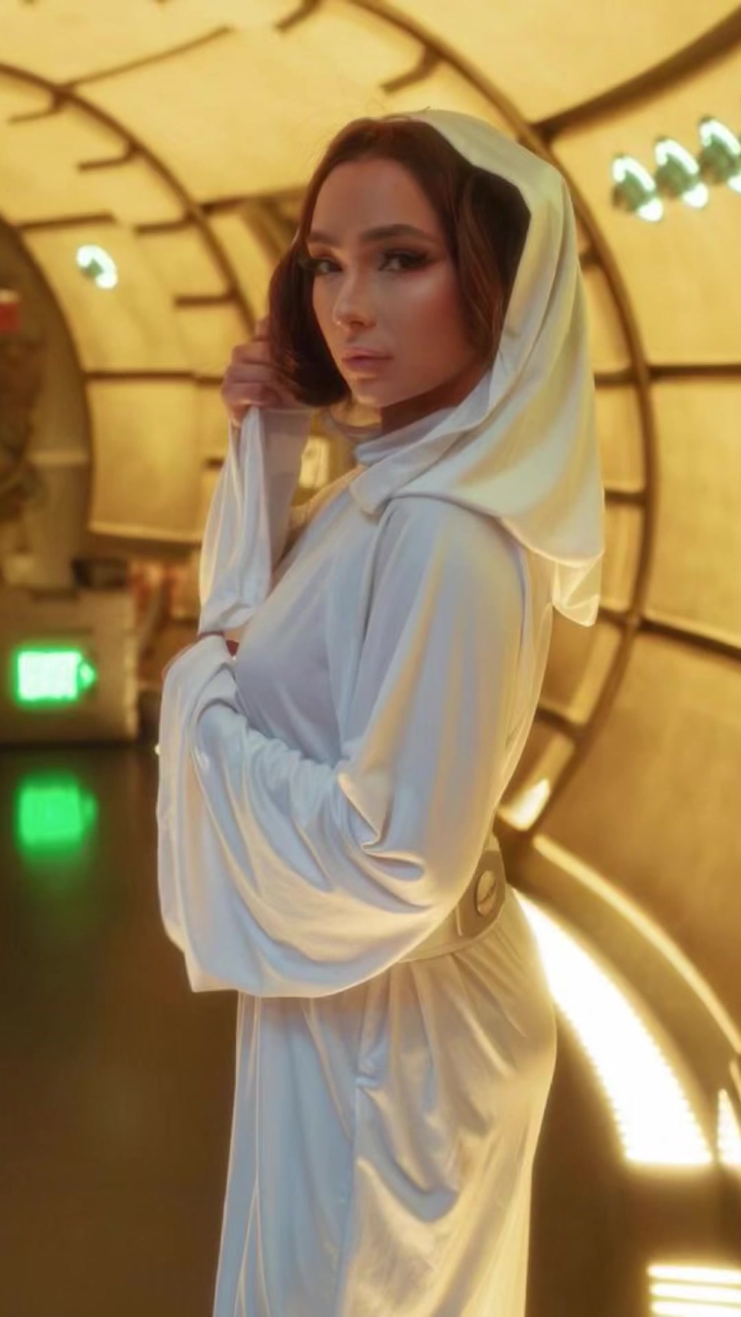 TikTok post by @caitchristinee for FUN.com. Caption reads: Getting to wear my cosplay in the parks means two....