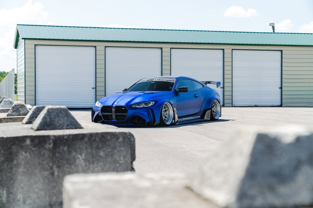 Instagram post by @ampshotsmedia for Adro. Caption reads: G82 M4 @adro.inc limited edition widebody # 01 of....