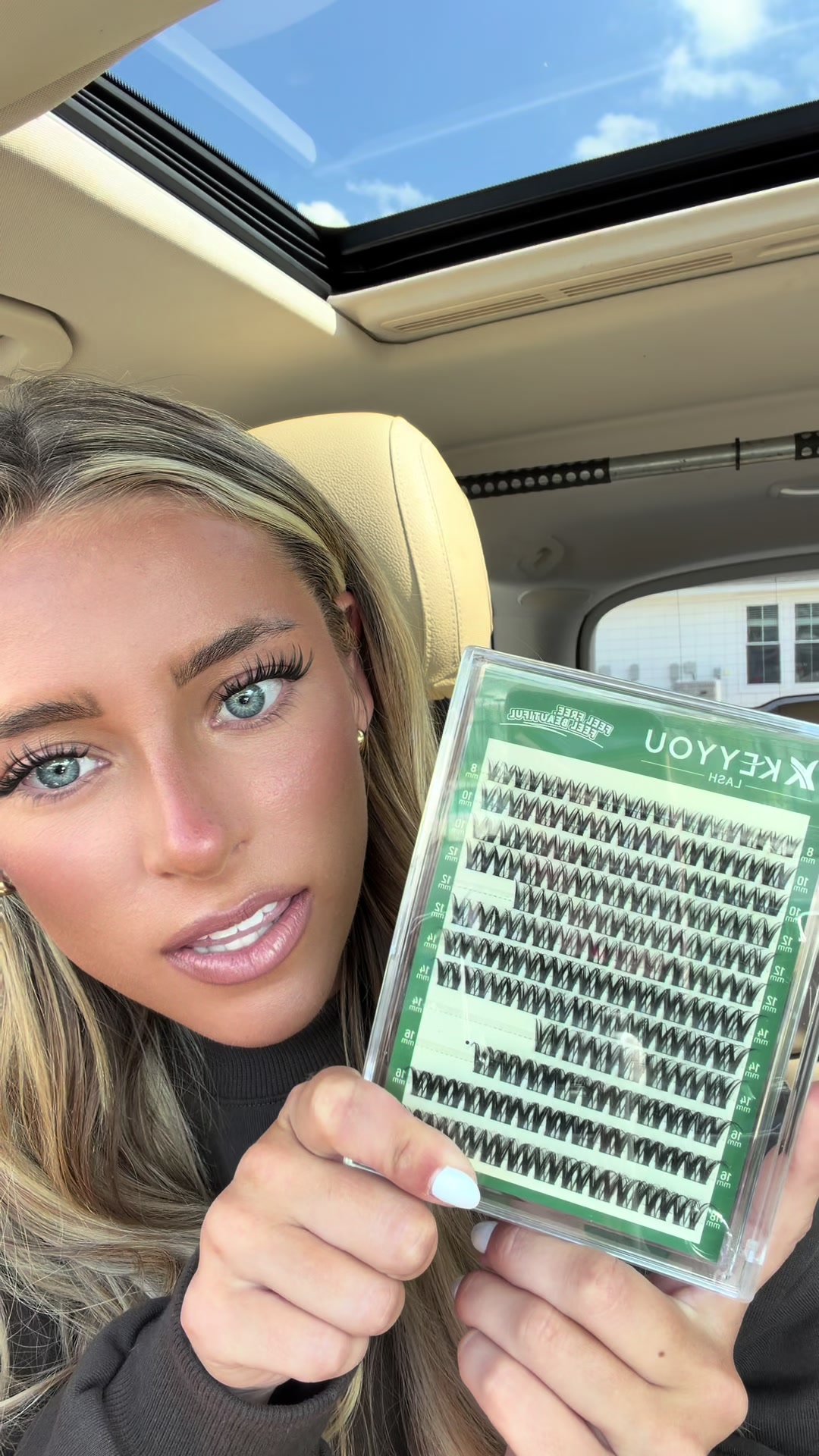 TikTok post by @alliemccleer for KEYYOU SHOP. Caption reads: @KEYYOU OFFICIAL allll over my for you page....