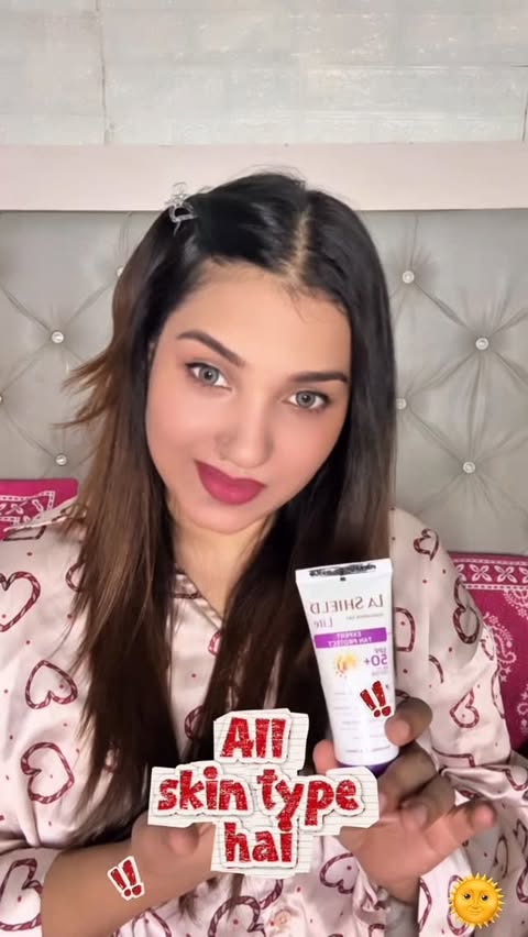 Instagram post by @_alishakhan_09 for La Shield. Caption reads: [...] my daily routine ☀️✨ I’ve been using La....