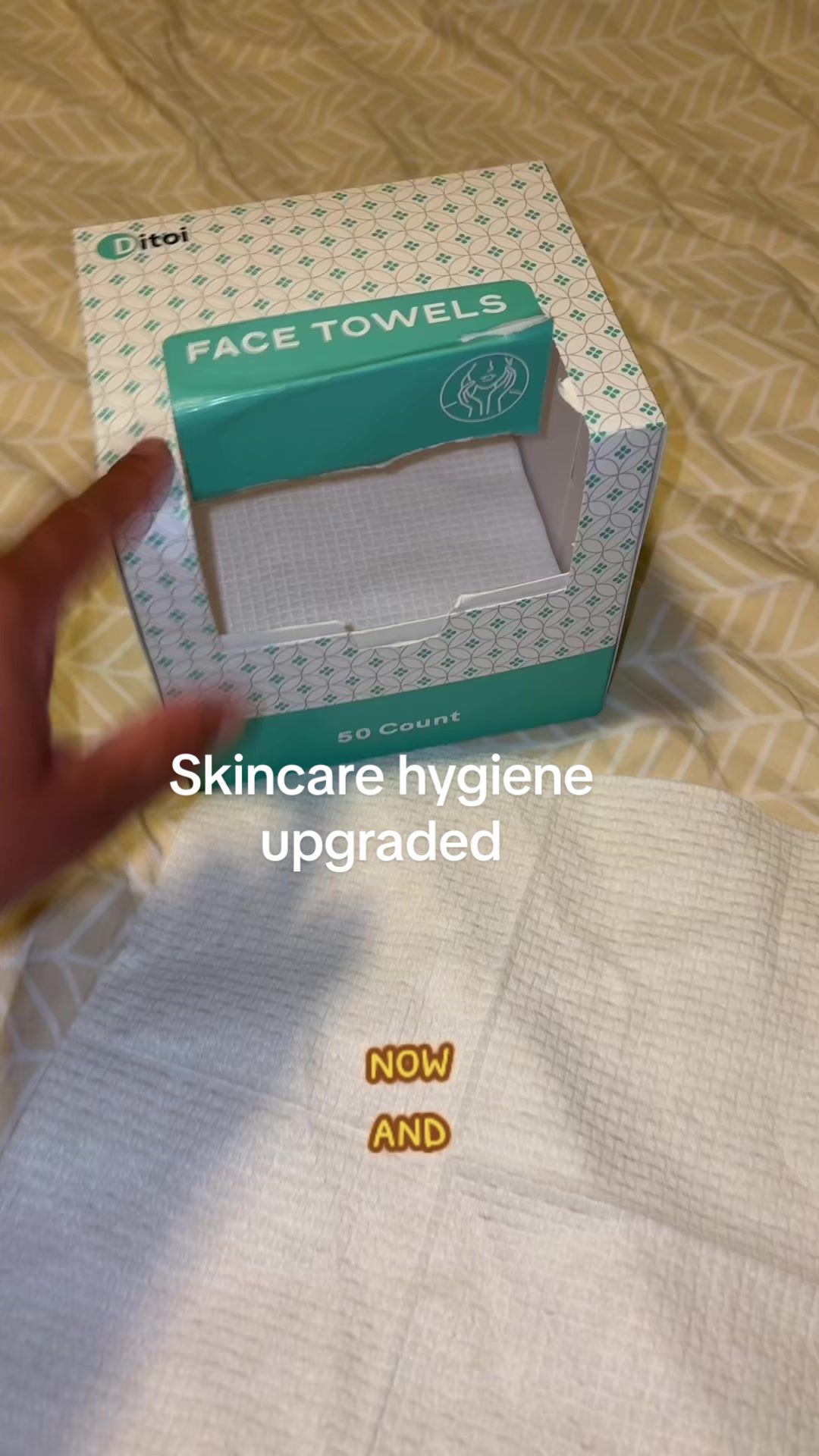 TikTok post by @thenekitaedit for Ditoi Beauty. Caption reads: [...] #giftideas #ditoi @Ditoi Face Towels @Ditoi....