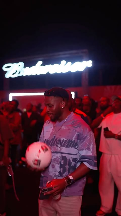 Instagram post by @_legendaryben for Budweiser. Caption reads: Amazing night at the Budweiser Finale Watch party....