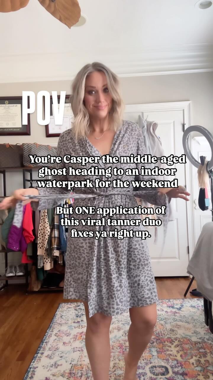 Instagram post by @mandysims for b.tan. Caption reads: Trust me when I say I was PALE👻and this is just....