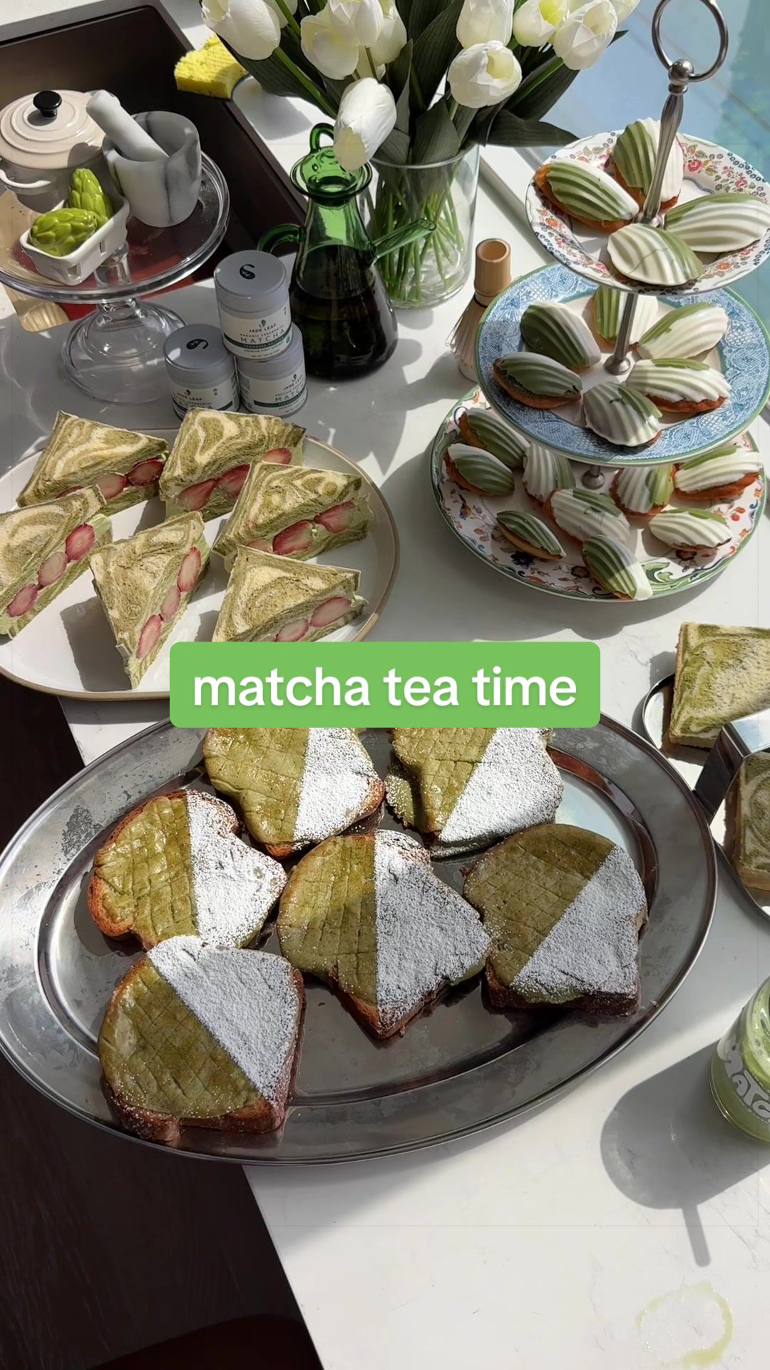 TikTok post by @ryannordheimer for Jade Leaf Matcha. Caption reads: [...] All the food and drinks featured @Jade Leaf....