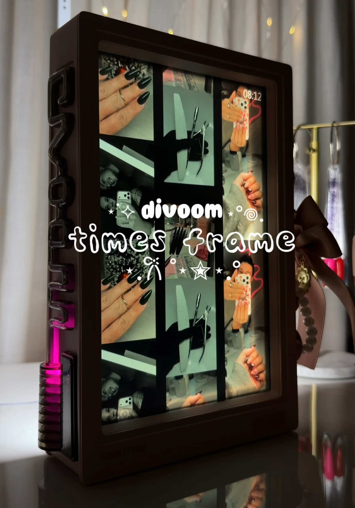 TikTok post by @klocaff for Divoom. Caption reads: the divoom times frame from @Divoom ✨ [...].