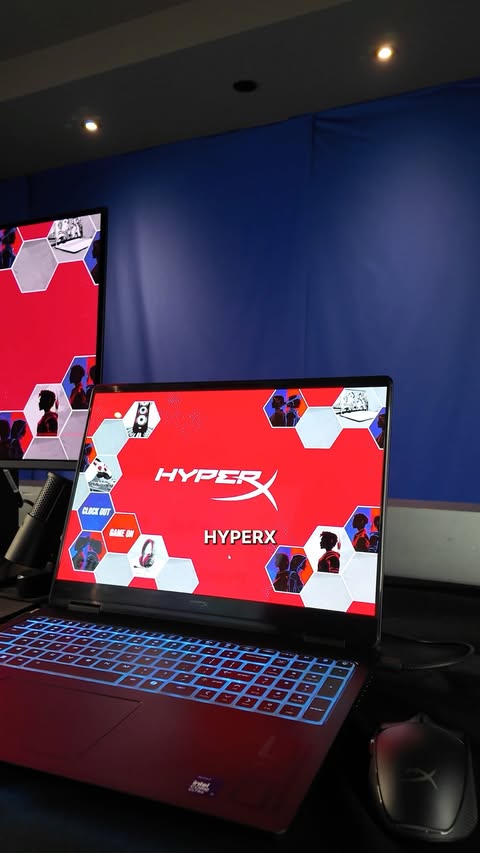 Instagram post by @techwithseong for HyperX. Caption reads: HyperX and Intel are making the Laptop Gaming....