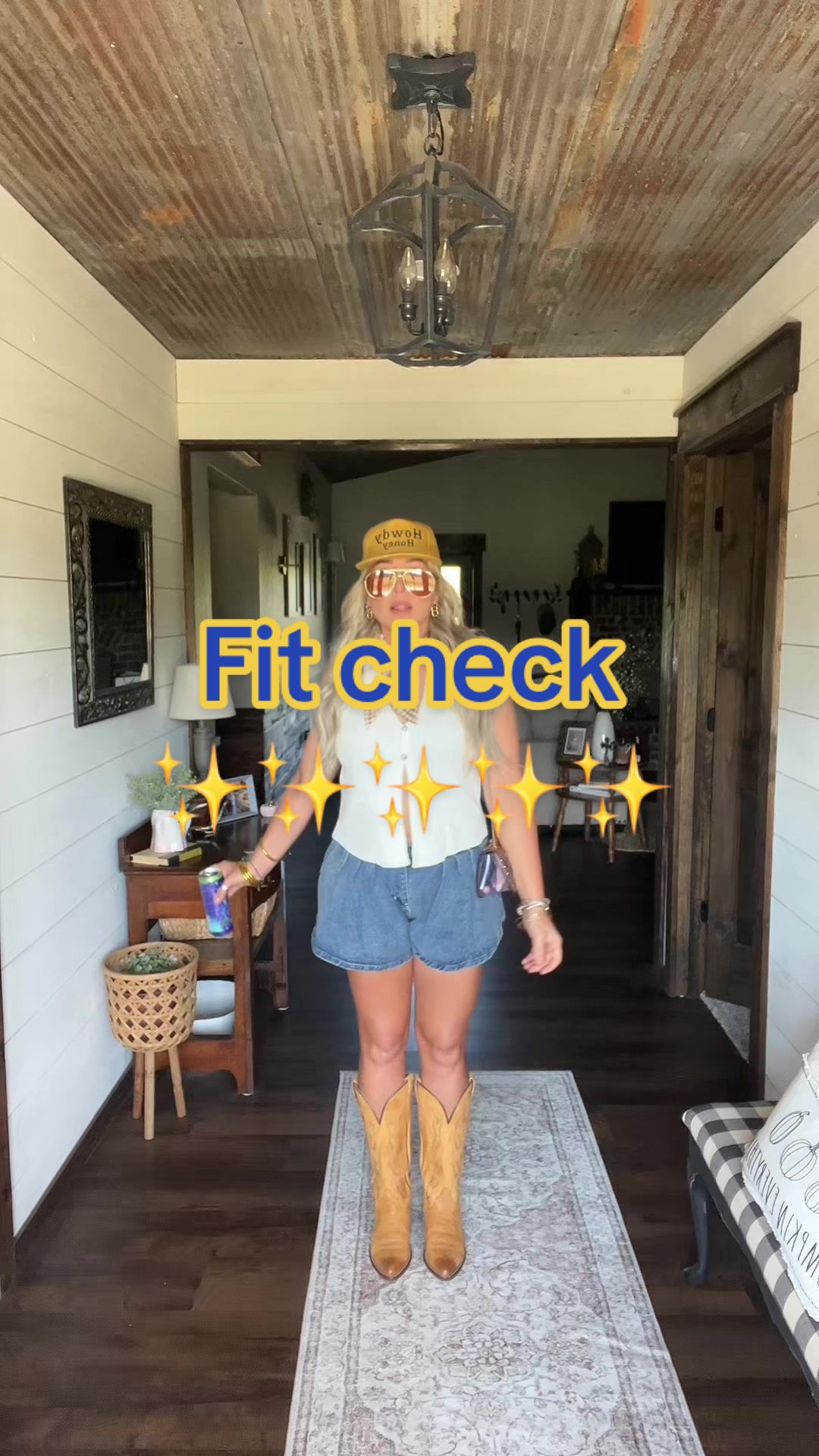 TikTok post by @roughie.mcduffie for Dan Post Boot Company. Caption reads: lil moment for the fit✨ #georgiasouthern....