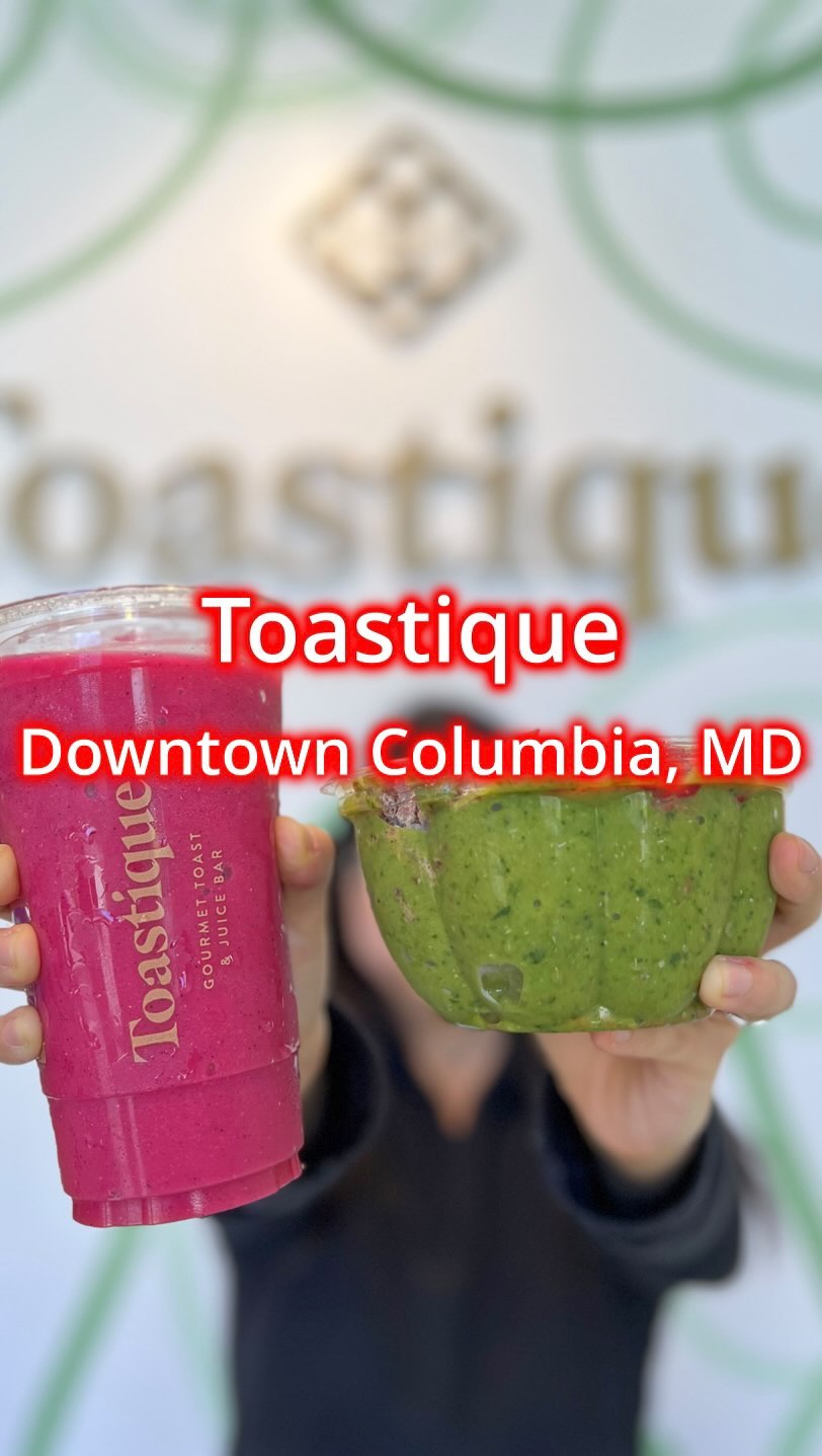 Instagram post by @pharmingfoodies for Toastique. Caption reads: Toastique is now open in Downtown Columbia and....