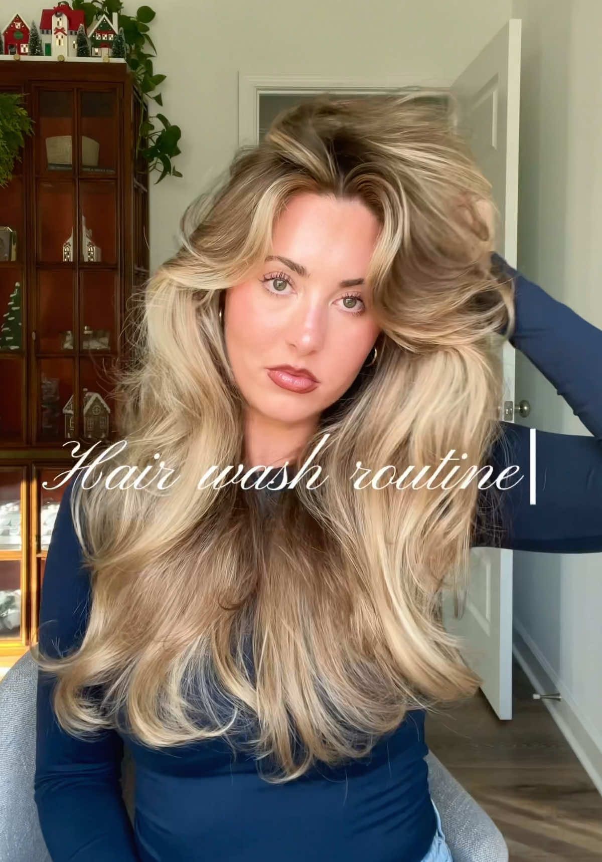 TikTok post by @crownsofglory for Blake Brown Beauty. Caption reads: [...] nourishing hair wash routine with @Blake....