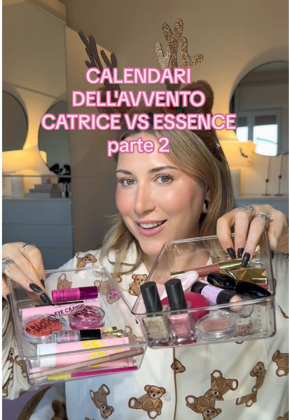 TikTok post by @blondiemoustache for ESSENCE. Caption reads: [...] dell'avvento di @Catrice Cosmetics e....