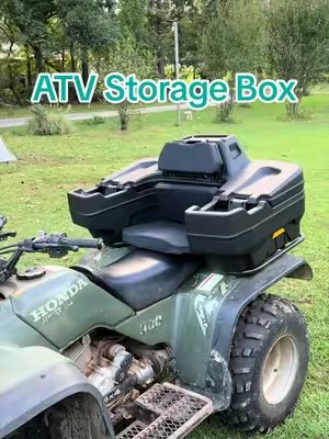TikTok post by @sambuzzbeee for Spreetail. Caption reads: @Spreetail #atvupgrade #storagebox #4wheeler [...].