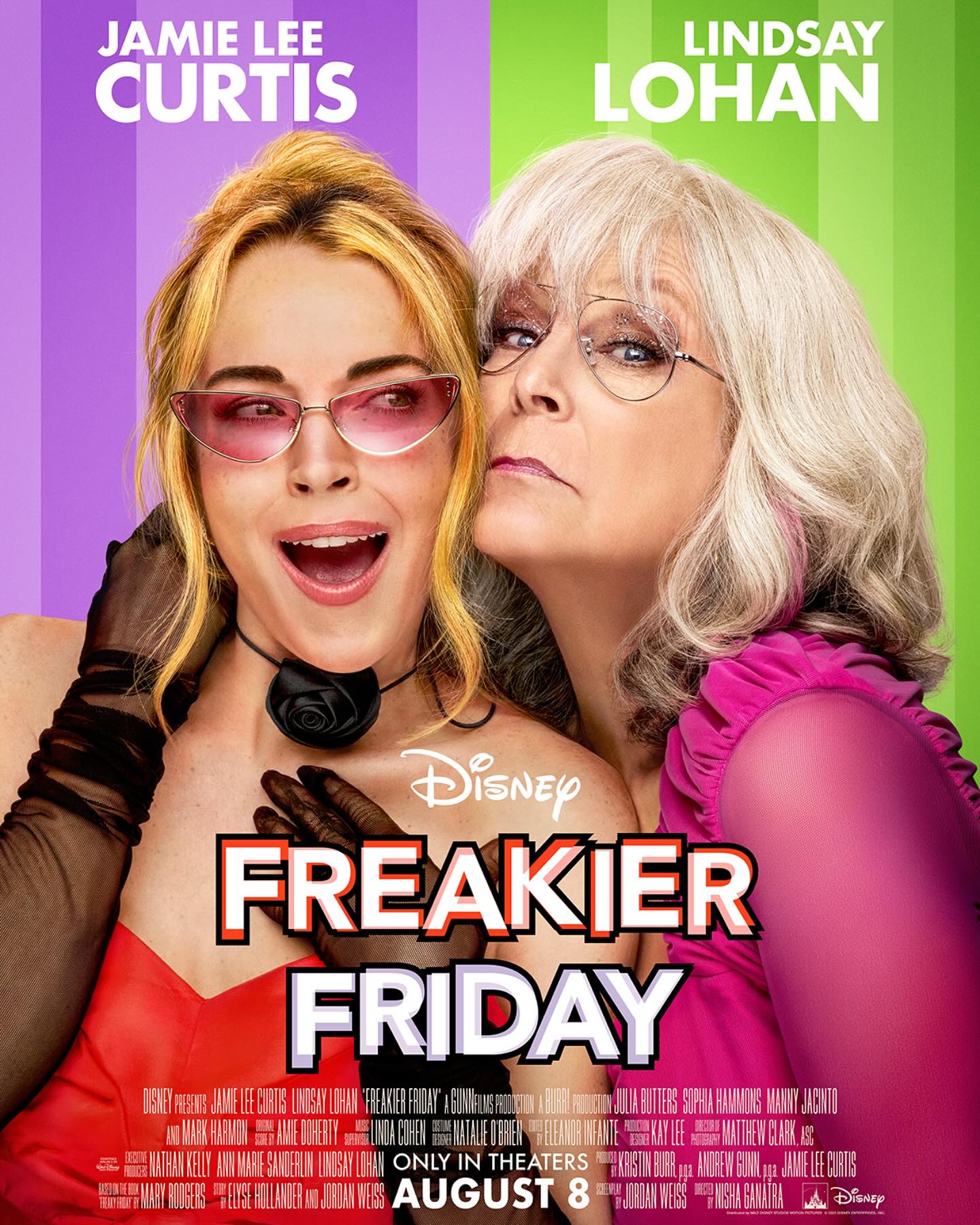 Instagram post by @chadmichaelmurray for Walt Disney Studios. Caption reads: Here we go again 💜💚

Experience Freakier Friday....