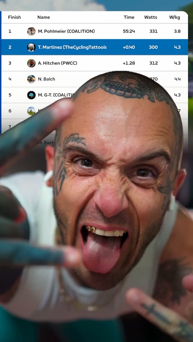 Instagram post by @thecyclingtattooist for Zwift. Caption reads: ALMOST! 💀
Last night was the final race of Zwift....