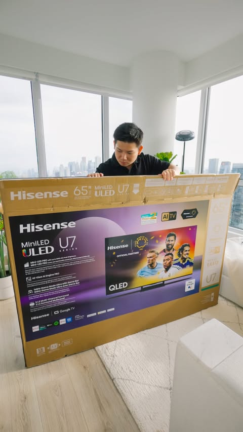 Instagram post by an influencer for Hisense Canada. Caption reads: [...] @fifaworldcup #ad #hisensecanada....